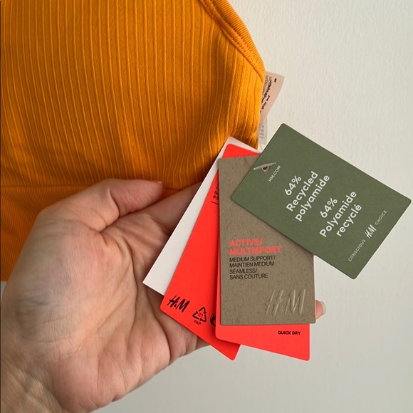 H&M Orange Ribbed Sports Bra - Picture 2 of 3
